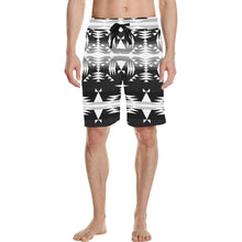 Load image into Gallery viewer, Between the Mountains Black and White Men&#39;s All Over Print Casual Shorts (Model L23) Men&#39;s Casual Shorts (L23) e-joyer 
