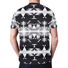 Load image into Gallery viewer, Between the Mountains Black and White New All Over Print T-shirt for Men (Model T45) New All Over Print T-shirt for Men (T45) e-joyer 
