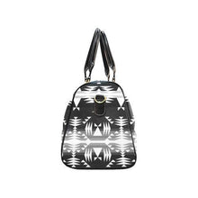 Load image into Gallery viewer, Between the Mountains Black and White New Waterproof Travel Bag/Large (Model 1639) Waterproof Travel Bags (1639) e-joyer 
