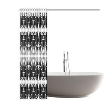 Load image into Gallery viewer, Between the Mountains Black and White Shower Curtain 60&quot;x72&quot; Shower Curtain 60&quot;x72&quot; e-joyer 
