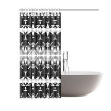 Load image into Gallery viewer, Between the Mountains Black and White Shower Curtain 60&quot;x72&quot; Shower Curtain 60&quot;x72&quot; e-joyer 
