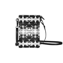 Load image into Gallery viewer, Between the Mountains Black and White Small Cell Phone Purse (Model 1711) Small Cell Phone Purse (1711) e-joyer 
