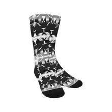 Load image into Gallery viewer, Between the Mountains Black and White Trouser Socks Socks e-joyer 
