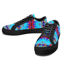 Load image into Gallery viewer, Between the Mountains Blue Aapisi Low Top Canvas Shoes Black Sole 49 Dzine 
