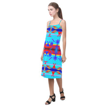 Load image into Gallery viewer, Between the Mountains Blue Alcestis Slip Dress (Model D05) Alcestis Slip Dress (D05) e-joyer 
