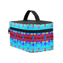 Load image into Gallery viewer, Between the Mountains Blue Cosmetic Bag/Large (Model 1658) Cosmetic Bag e-joyer 
