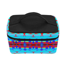 Load image into Gallery viewer, Between the Mountains Blue Cosmetic Bag/Large (Model 1658) Cosmetic Bag e-joyer 
