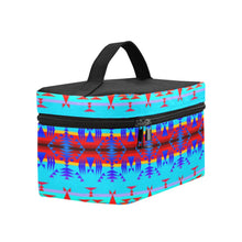 Load image into Gallery viewer, Between the Mountains Blue Cosmetic Bag/Large (Model 1658) Cosmetic Bag e-joyer 
