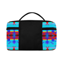 Load image into Gallery viewer, Between the Mountains Blue Cosmetic Bag/Large (Model 1658) Cosmetic Bag e-joyer 
