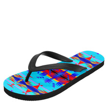 Load image into Gallery viewer, Between the Mountains Blue Flip Flops 49 Dzine 
