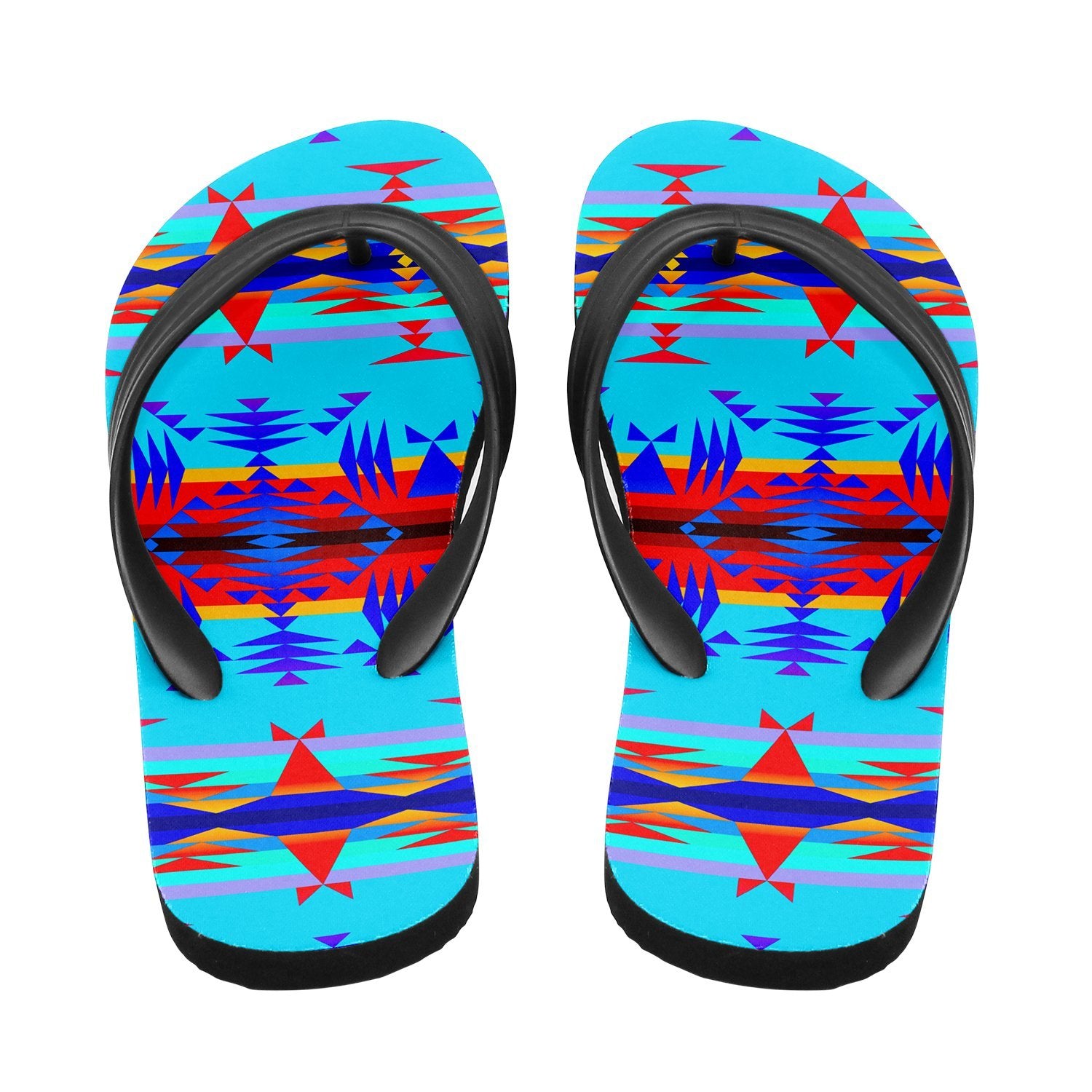 Between the Mountains Blue Flip Flops 49 Dzine 