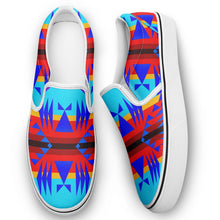 Load image into Gallery viewer, Between the Mountains Blue Otoyimm Canvas Slip On Shoes 49 Dzine 
