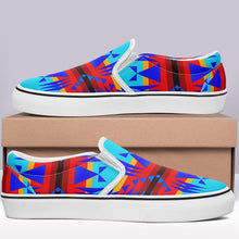 Load image into Gallery viewer, Between the Mountains Blue Otoyimm Canvas Slip On Shoes 49 Dzine 
