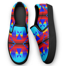 Load image into Gallery viewer, Between the Mountains Blue Otoyimm Canvas Slip On Shoes 49 Dzine 
