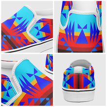 Load image into Gallery viewer, Between the Mountains Blue Otoyimm Canvas Slip On Shoes 49 Dzine 
