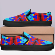 Load image into Gallery viewer, Between the Mountains Blue Otoyimm Canvas Slip On Shoes 49 Dzine 
