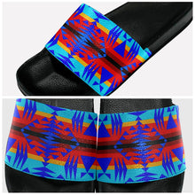 Load image into Gallery viewer, Between the Mountains Blue Slide Sandals 49 Dzine 
