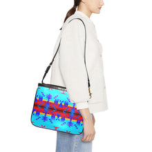 Load image into Gallery viewer, Between the Mountains Blue Small Shoulder Bag (Model 1710) Small Shoulder Bag (1710) e-joyer 
