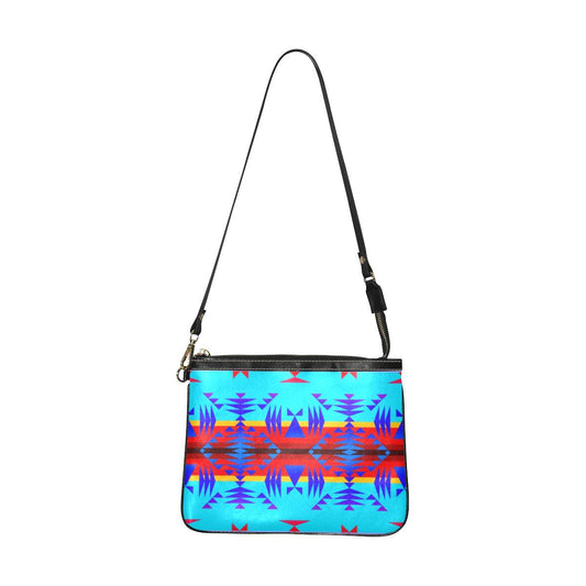 Between the Mountains Blue Small Shoulder Bag (Model 1710) Small Shoulder Bag (1710) e-joyer 