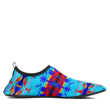 Load image into Gallery viewer, Between the Mountains Blue Sockamoccs Kid&#39;s Slip On Shoes 49 Dzine 
