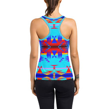 Load image into Gallery viewer, Between the Mountains Blue Women&#39;s Racerback Tank Top (Model T60) Racerback Tank Top (T60) e-joyer 
