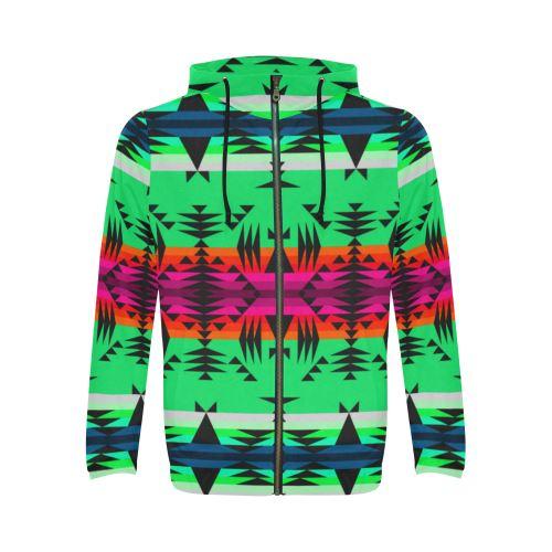 Between the Mountains Deep Lake All Over Print Full Zip Hoodie for Men (Model H14) All Over Print Full Zip Hoodie for Men (H14) e-joyer 