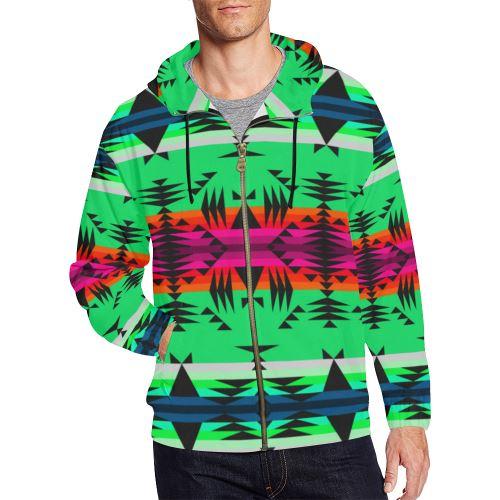 Between the Mountains Deep Lake All Over Print Full Zip Hoodie for Men (Model H14) All Over Print Full Zip Hoodie for Men (H14) e-joyer 