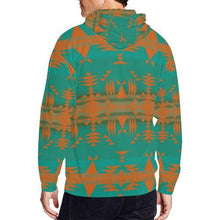 Load image into Gallery viewer, Between the Mountains Deep Lake Orange All Over Print Full Zip Hoodie for Men (Model H14) All Over Print Full Zip Hoodie for Men (H14) e-joyer 
