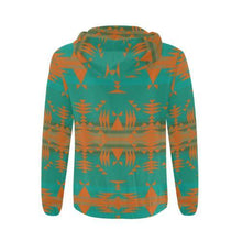 Load image into Gallery viewer, Between the Mountains Deep Lake Orange All Over Print Full Zip Hoodie for Men (Model H14) All Over Print Full Zip Hoodie for Men (H14) e-joyer 

