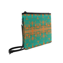 Load image into Gallery viewer, Between the Mountains Deep Lake Orange Slim Clutch Bag (Model 1668) Slim Clutch Bags (1668) e-joyer 
