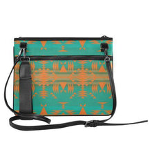 Load image into Gallery viewer, Between the Mountains Deep Lake Orange Slim Clutch Bag (Model 1668) Slim Clutch Bags (1668) e-joyer 
