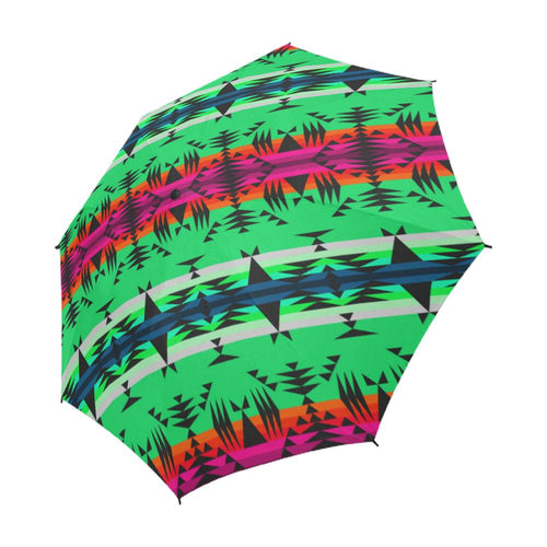 Between the Mountains Deep Lake Semi-Automatic Foldable Umbrella Semi-Automatic Foldable Umbrella e-joyer 