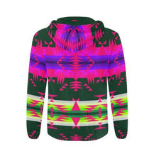 Load image into Gallery viewer, Between the Mountains Deep Lake Sunset All Over Print Full Zip Hoodie for Men (Model H14) All Over Print Full Zip Hoodie for Men (H14) e-joyer 
