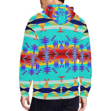 Load image into Gallery viewer, Between the Mountains Fire All Over Print Full Zip Hoodie for Men (Model H14) All Over Print Full Zip Hoodie for Men (H14) e-joyer 
