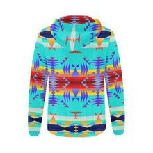 Load image into Gallery viewer, Between the Mountains Fire All Over Print Full Zip Hoodie for Women (Model H14) All Over Print Full Zip Hoodie for Women (H14) e-joyer 
