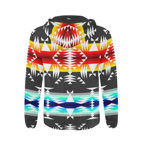 Between the Mountains Gray All Over Print Full Zip Hoodie for Men (Model H14) All Over Print Full Zip Hoodie for Men (H14) e-joyer 