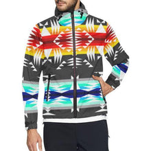 Load image into Gallery viewer, Between the Mountains Gray All Over Print Windbreaker for Men (Model H23) All Over Print Windbreaker for Men (H23) e-joyer 
