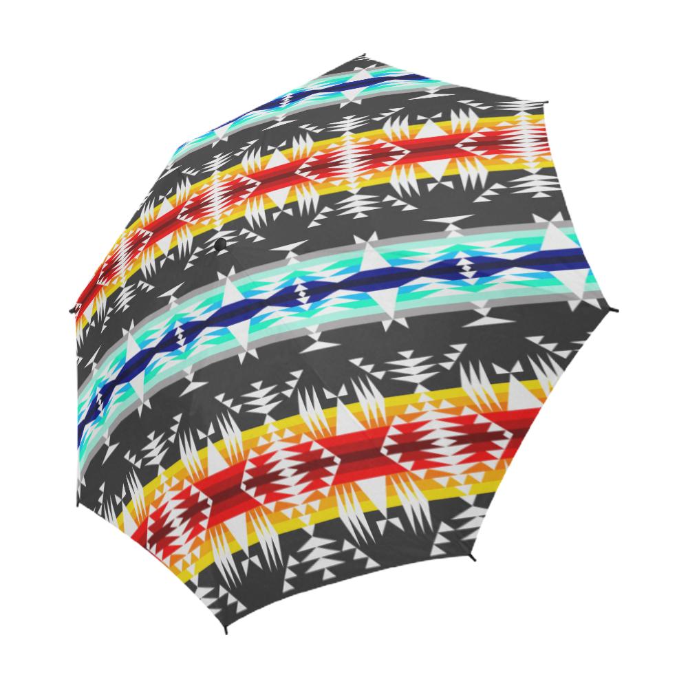 Between the Mountains Gray Semi-Automatic Foldable Umbrella Semi-Automatic Foldable Umbrella e-joyer 