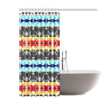 Load image into Gallery viewer, Between the Mountains Gray Shower Curtain 60&quot;x72&quot; Shower Curtain 60&quot;x72&quot; e-joyer 
