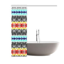 Load image into Gallery viewer, Between the Mountains Gray Shower Curtain 60&quot;x72&quot; Shower Curtain 60&quot;x72&quot; e-joyer 
