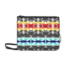 Load image into Gallery viewer, Between the Mountains Gray Slim Clutch Bag (Model 1668) Slim Clutch Bags (1668) e-joyer 
