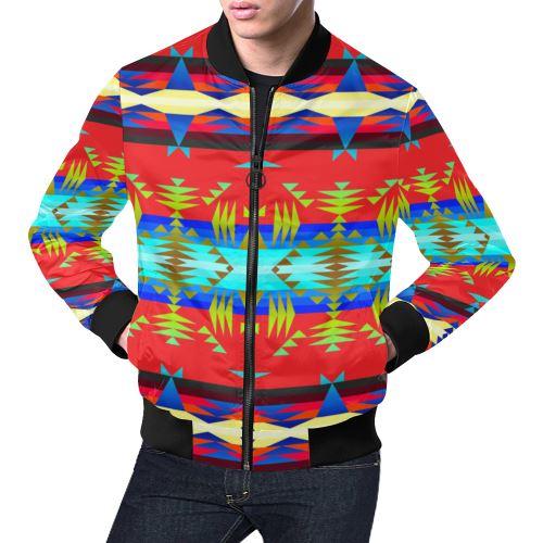 Between the Mountains Greasy Sierra All Over Print Bomber Jacket for Men/Large Size (Model H19) All Over Print Bomber Jacket for Men/Large (H19) e-joyer 