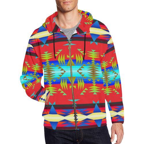 Between the Mountains Greasy Sierra All Over Print Full Zip Hoodie for Men (Model H14) All Over Print Full Zip Hoodie for Men (H14) e-joyer 