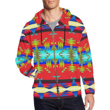 Load image into Gallery viewer, Between the Mountains Greasy Sierra All Over Print Full Zip Hoodie for Men (Model H14) All Over Print Full Zip Hoodie for Men (H14) e-joyer 
