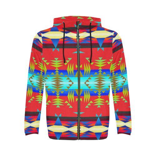 Between the Mountains Greasy Sierra All Over Print Full Zip Hoodie for Men (Model H14) All Over Print Full Zip Hoodie for Men (H14) e-joyer 