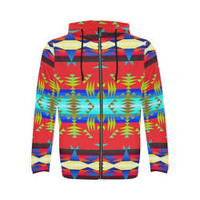 Load image into Gallery viewer, Between the Mountains Greasy Sierra All Over Print Full Zip Hoodie for Men (Model H14) All Over Print Full Zip Hoodie for Men (H14) e-joyer 
