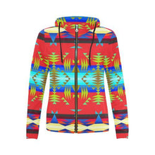 Load image into Gallery viewer, Between the Mountains Greasy Sierra All Over Print Full Zip Hoodie for Women (Model H14) All Over Print Full Zip Hoodie for Women (H14) e-joyer 
