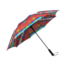 Load image into Gallery viewer, Between the Mountains Greasy Sierra Semi-Automatic Foldable Umbrella Semi-Automatic Foldable Umbrella e-joyer 
