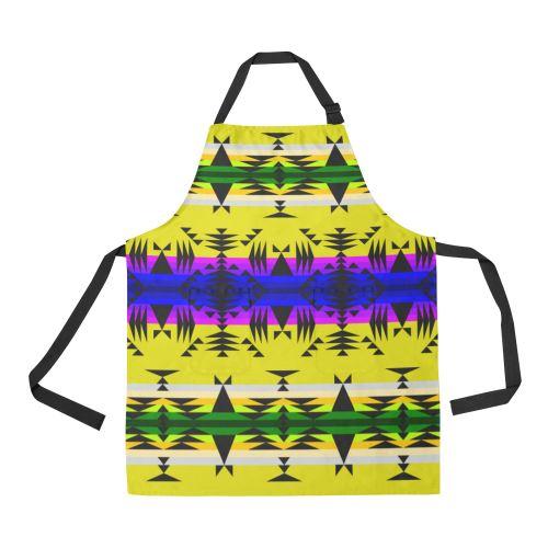 Between the Mountains Greasy Yellow All Over Print Apron All Over Print Apron e-joyer 