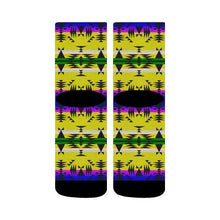 Load image into Gallery viewer, Between the Mountains Greasy Yellow Crew Socks Crew Socks e-joyer 
